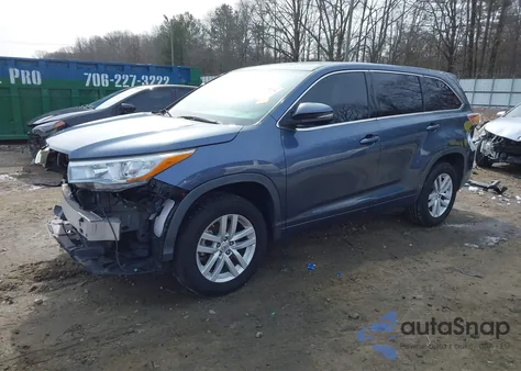 2015 Toyota Highlander Le V6 из США, поврежденный, VIN 5TDZKRFH8FS048354